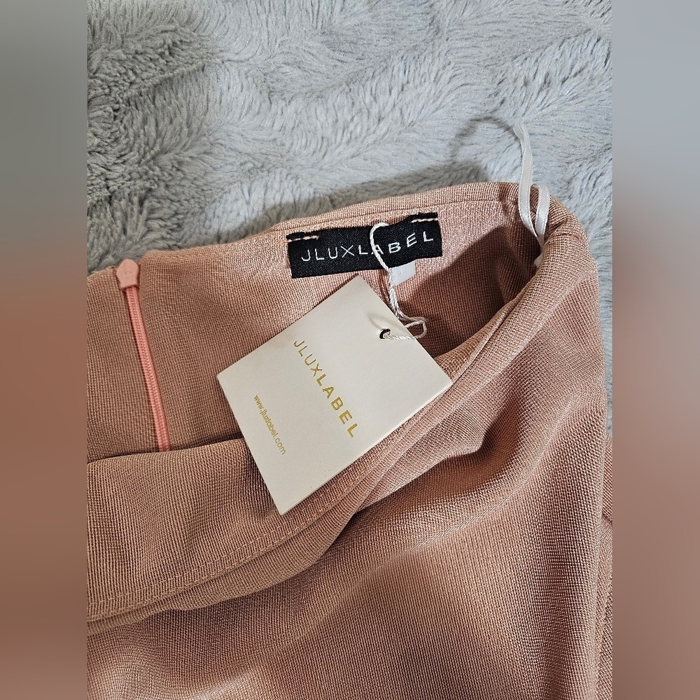 NEW J Lux Label Nude Pink Bodycon Skirt Small - Picture 5 of 8